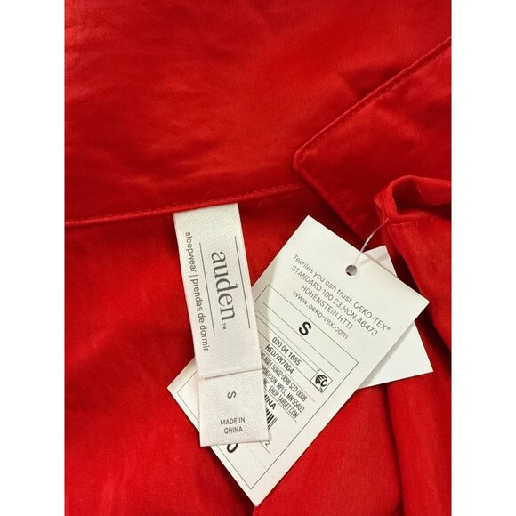 Auden size Small Satin Notch collar Nightgown Red New - Picture 5 of 5